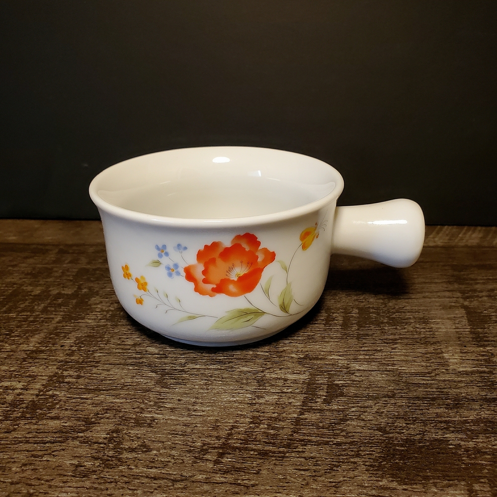 Floral Patterned Serveware Bowl with Handle